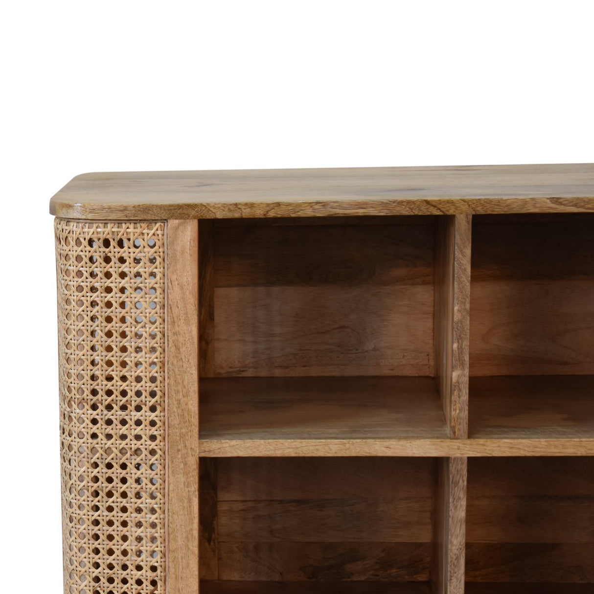 Solid Mango Wood Storage Cabinet Open - Larissa