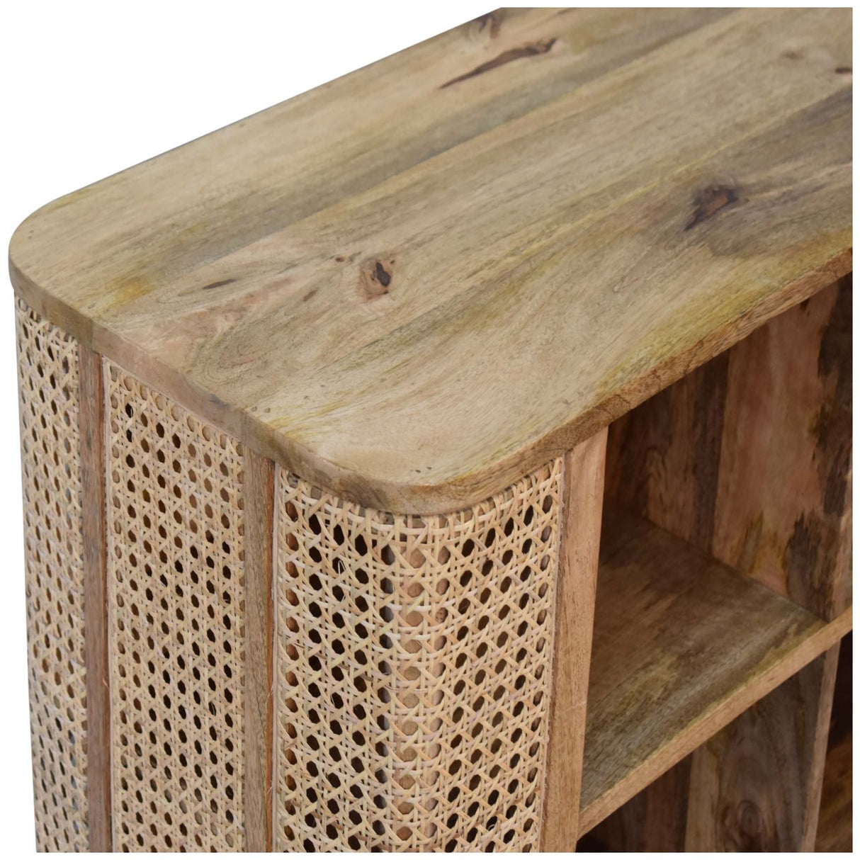 Solid Mango Wood Storage Cabinet Open - Larissa