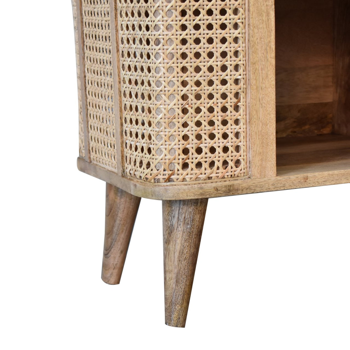 Solid Mango Wood Storage Cabinet Open - Larissa