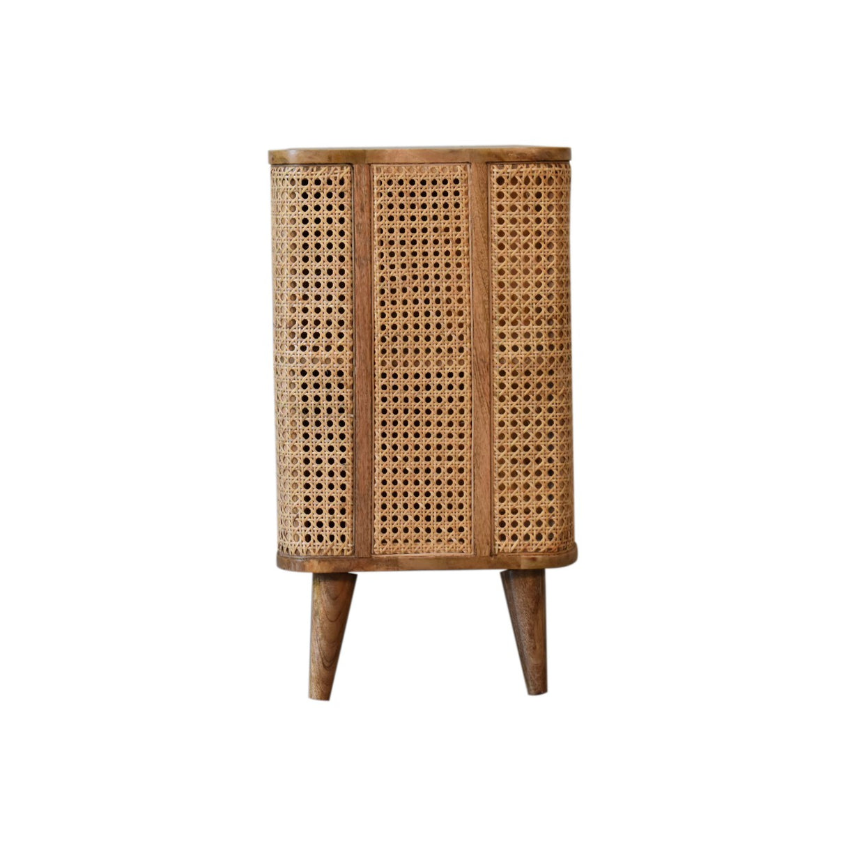 Solid Mango Wood Storage Cabinet Open - Larissa