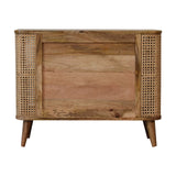 Solid Mango Wood Storage Cabinet Open - Larissa