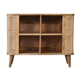 Solid Mango Wood Storage Cabinet Open - Larissa