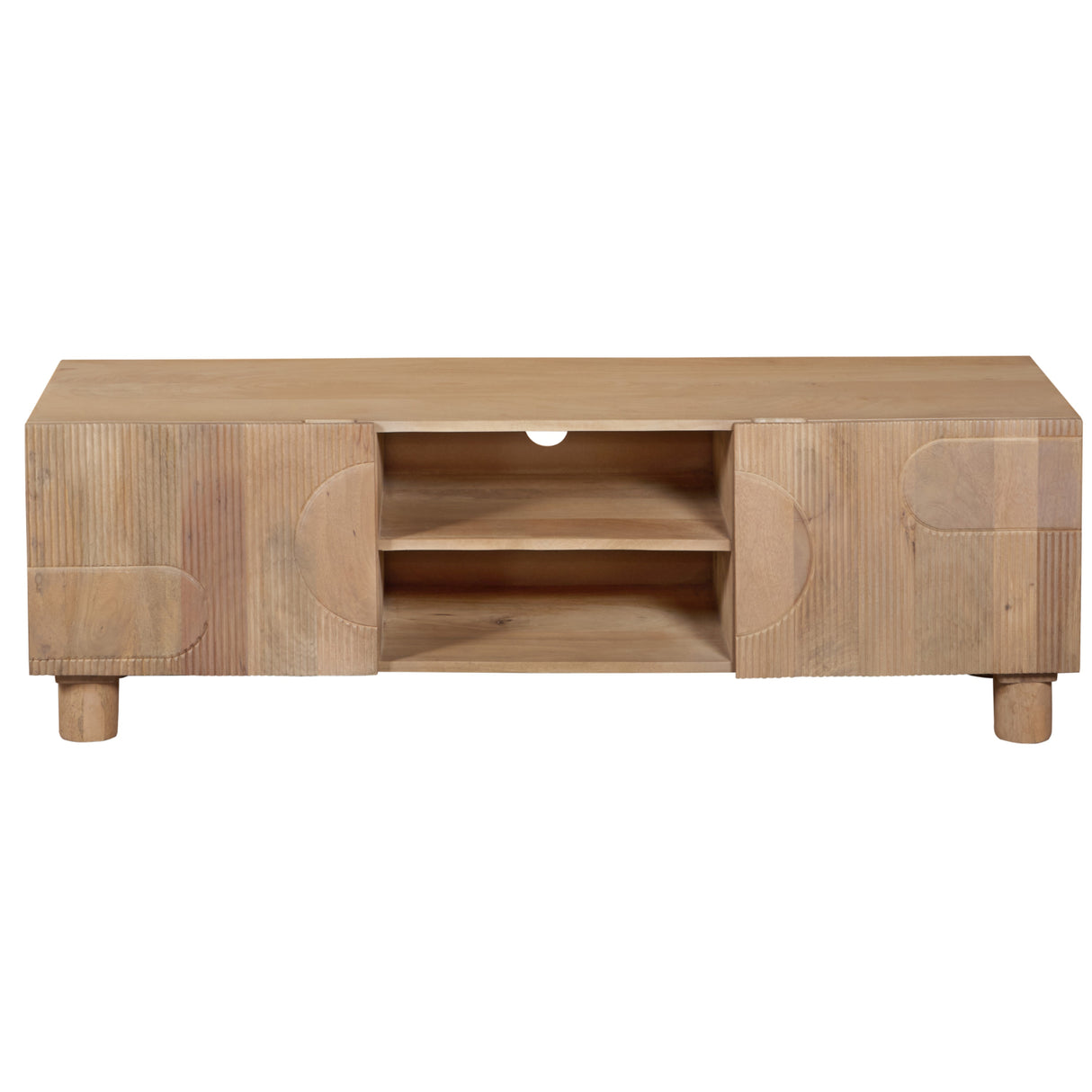 Solid Mango Wood TV Stand With 2 Doors - Austin