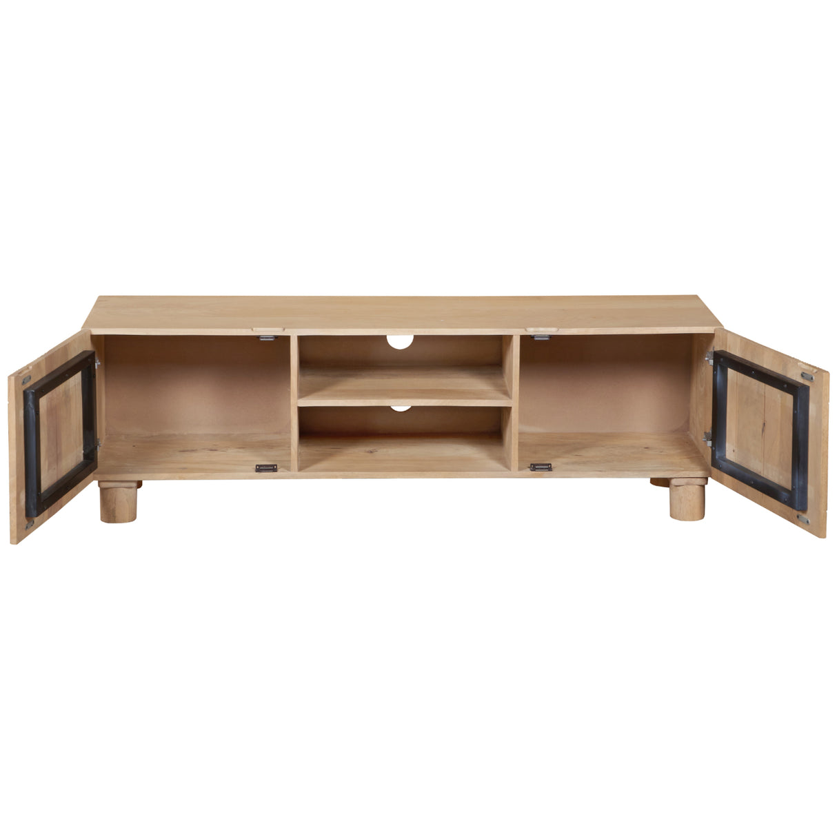 Solid Mango Wood TV Stand With 2 Doors - Austin