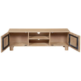 Solid Mango Wood TV Stand With 2 Doors - Austin