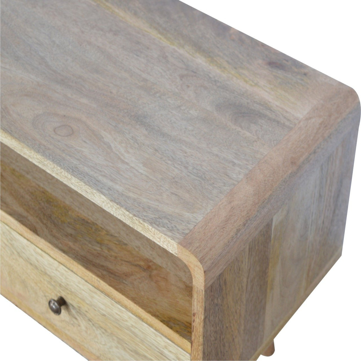 Solid Mango Wood TV Stand With 2 Drawers - Coventry