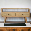 Solid Mango Wood TV Stand With 2 Drawers - Coventry