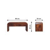 Solid Mango Wood TV Stand With 2 Drawers - Darcy