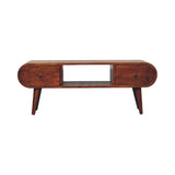 Solid Mango Wood TV Stand With 2 Drawers - London