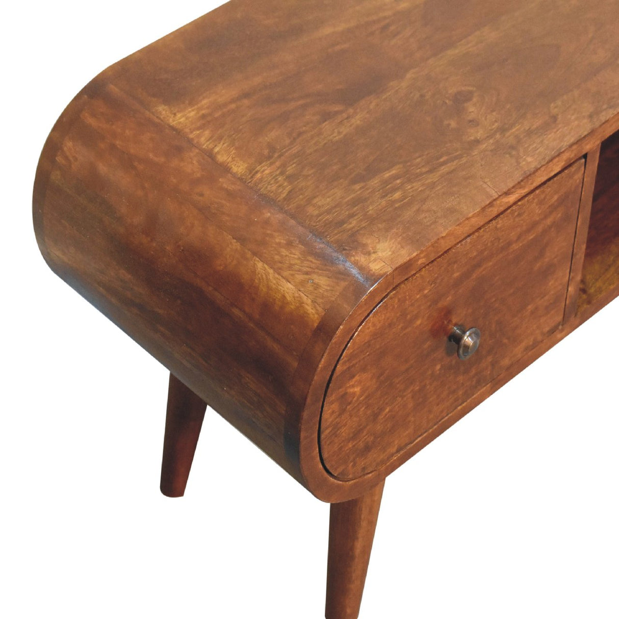 Solid Mango Wood TV Stand With 2 Drawers - London