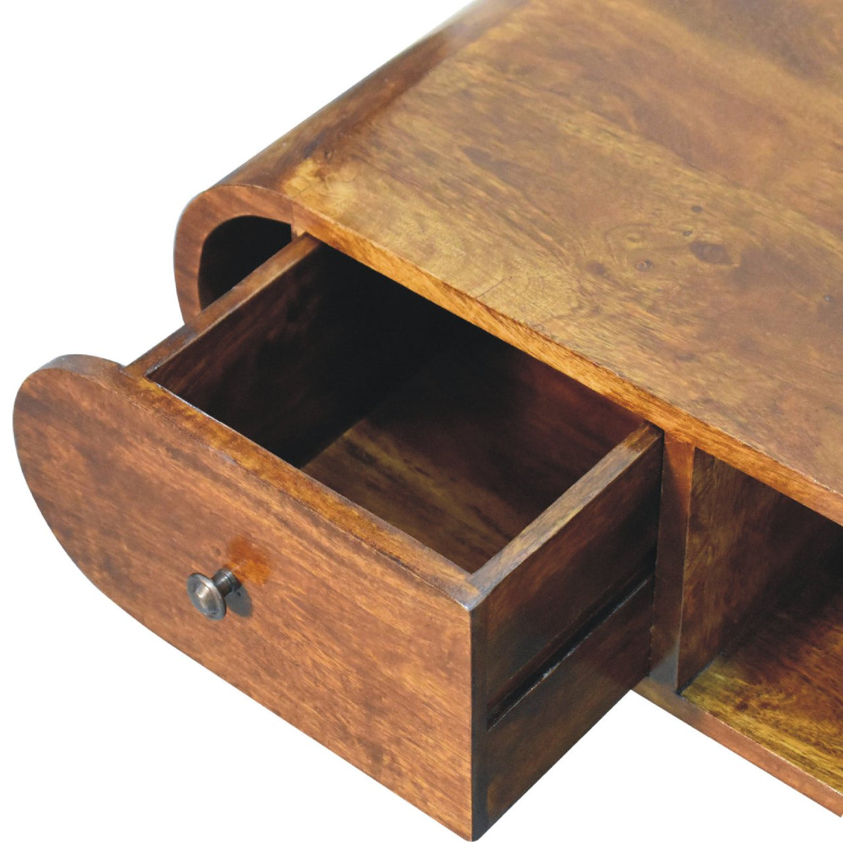 Solid Mango Wood TV Stand With 2 Drawers - London
