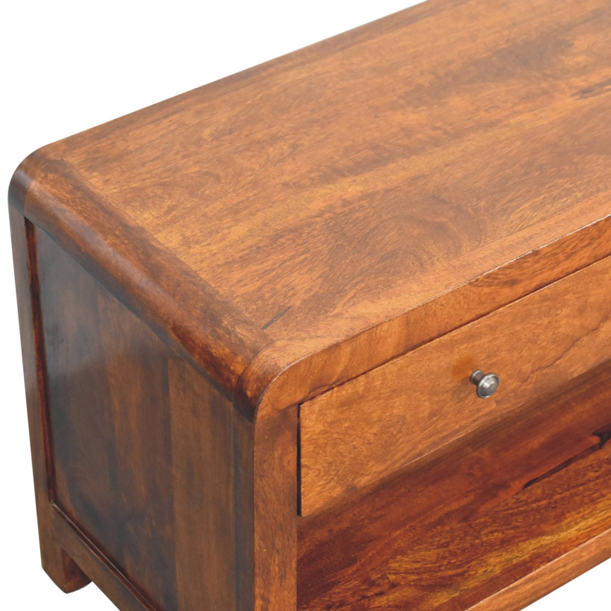 Solid Mango Wood TV Stand With 3 Drawers - Aspen