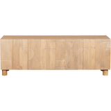 Solid Mango Wood TV Stand With 4 Doors - Austin