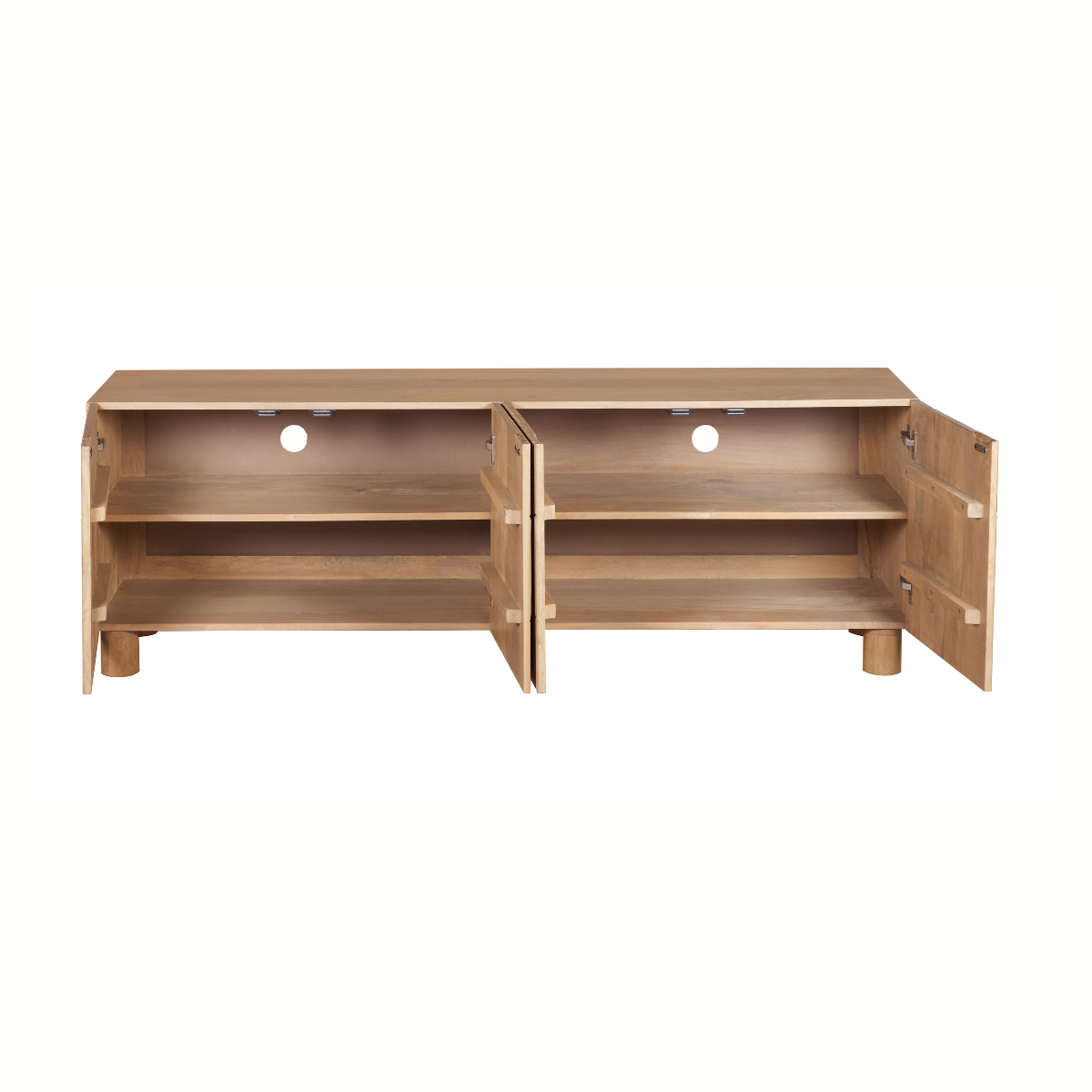 Solid Mango Wood TV Stand With 4 Doors - Austin