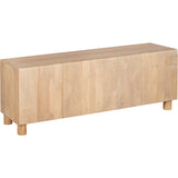 Solid Mango Wood TV Stand With 4 Doors - Austin