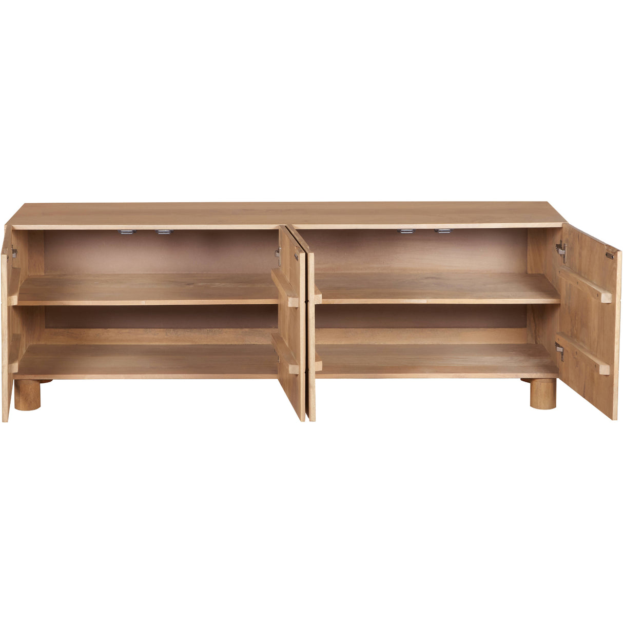 Solid Mango Wood TV Stand With 4 Doors - Austin