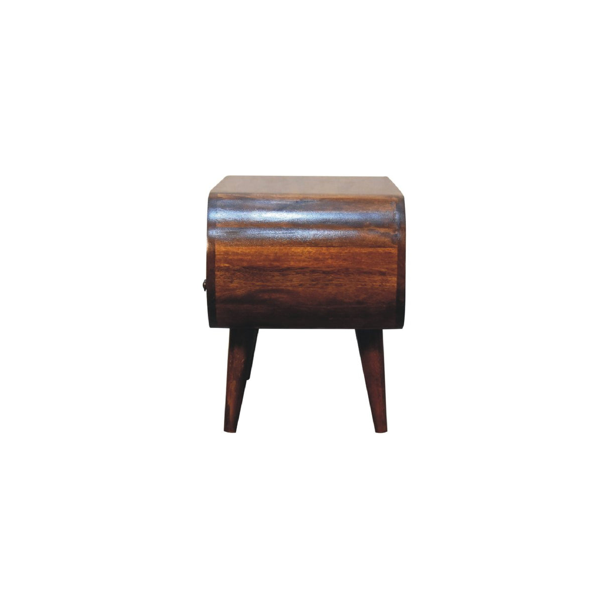 Solid Mango Wood TV Stand Circular With 2 Drawers - Birmingham