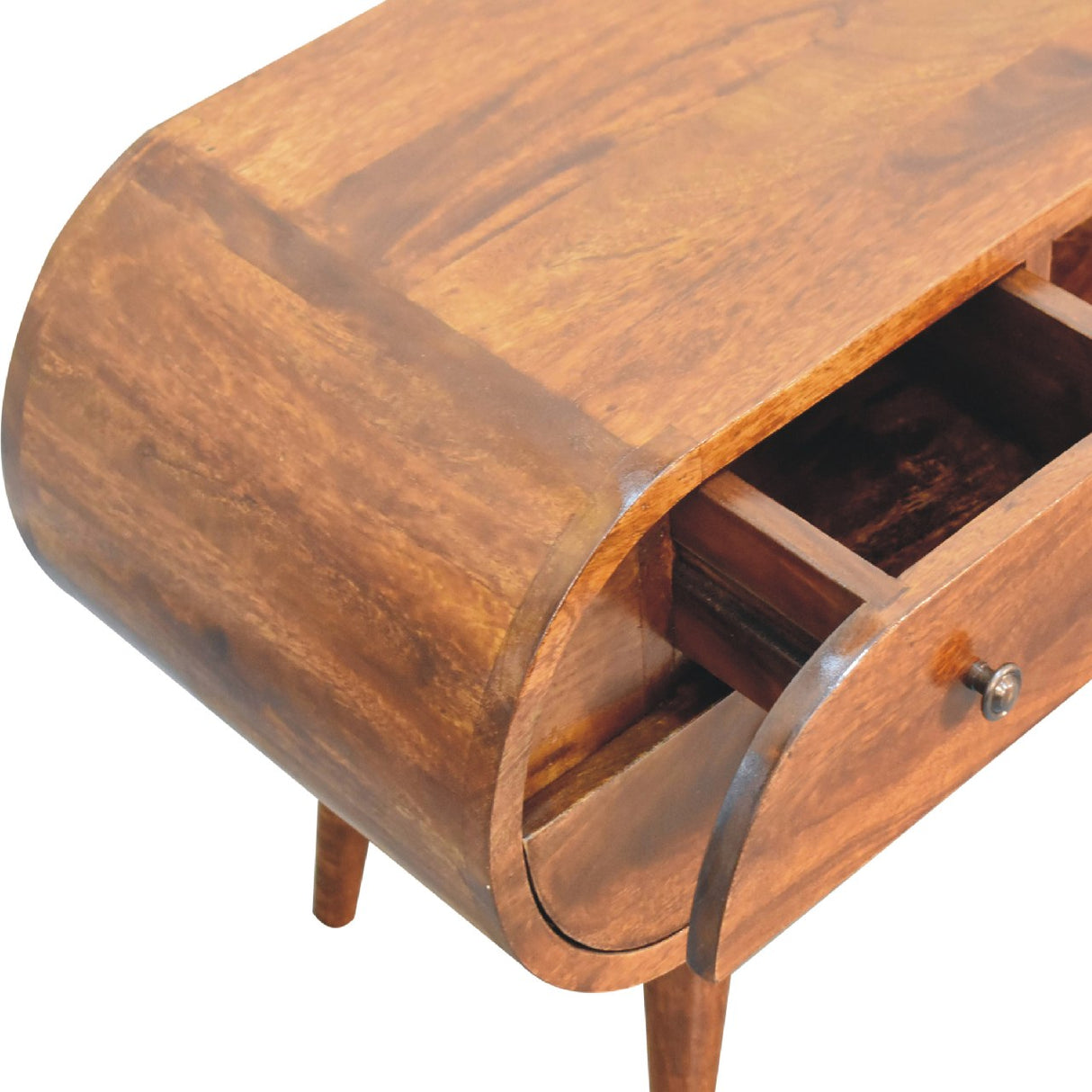 Solid Mango Wood TV Stand Circular With 4 Drawers - Birmingham