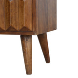 Solid Mango Wood TV Stand Prism With 1 Sliding Door - Birmingham