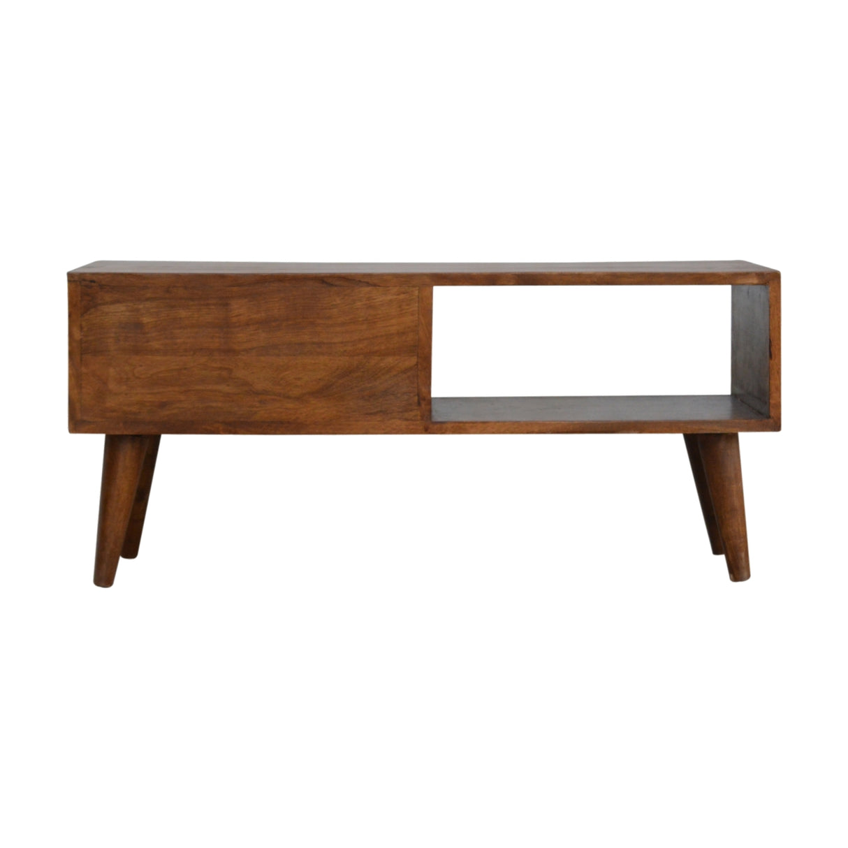 Solid Mango Wood TV Stand Prism With 1 Sliding Door - Birmingham