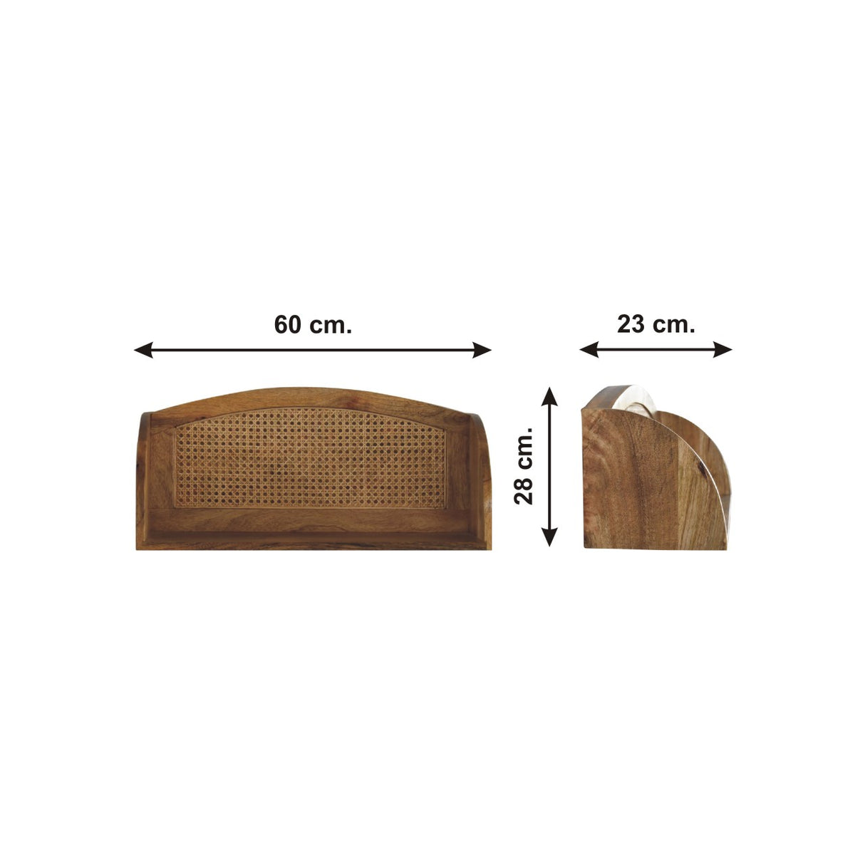 Solid Mango Wood Wall Shelf - Larissa