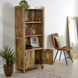 Solid Reclaimed Wood Bookcase With 2 Doors - Surrey