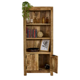 Solid Reclaimed Wood Bookcase With 2 Doors - Surrey