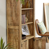 Solid Reclaimed Wood Bookcase With 2 Doors - Surrey