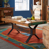 Solid Reclaimed Wood Coffee Table Rectangular - Coastal