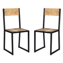 Solid Reclaimed Wood Dining Chairs in Set Of 2 - Cosmo Industrial