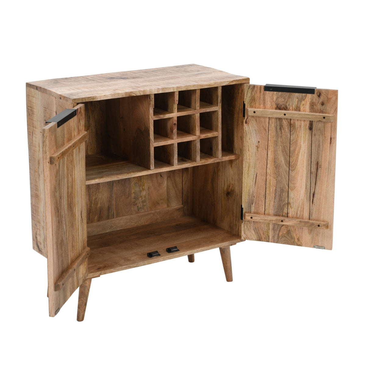 Solid Reclaimed Wood Drinks Cabinet With 2 Doors - Surrey