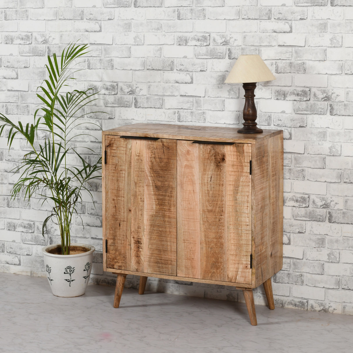 Solid Reclaimed Wood Drinks Cabinet With 2 Doors - Surrey