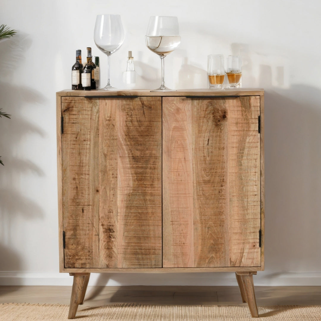 Solid Reclaimed Wood Drinks Cabinet With 2 Doors - Surrey