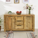 Solid Reclaimed Wood Sideboard With 2 Doors And 3 Drawers - Surrey