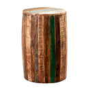 Solid Reclaimed Wood Stool Round - Coastal