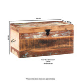 Solid Reclaimed Wood Trunk Box - Coastal
