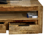 Solid Reclaimed Wood TV Stand With 3 Drawers - Surrey