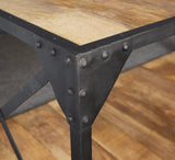 Solid Wood Coffee Table With Metal Frame - Ascot