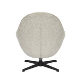 Tactile Textured Fabric Lounge Chair With Footstool - Serene