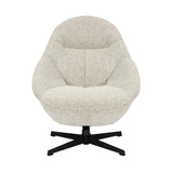 Tactile Textured Fabric Lounge Chair With Footstool - Serene