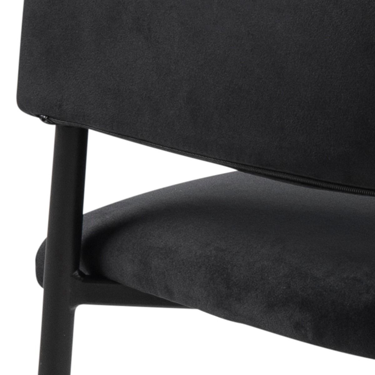 Velvet Dining Chairs With Armrest in Set Of 2 - Lima