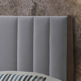 Velvet Double Bed With Wooden Frame - Cheslyn