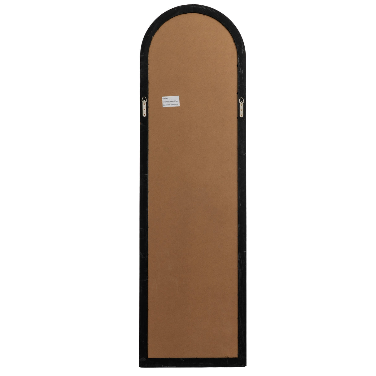 Wall Mirror Arched Window Design Tall In Washed Wooden Frame - Wakefield