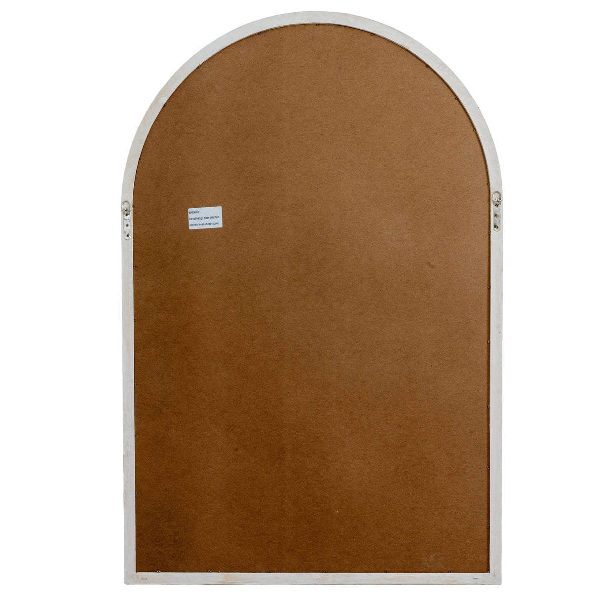 Wall Mirror Arched Window Design In Washed Wooden Frame - Glasgow