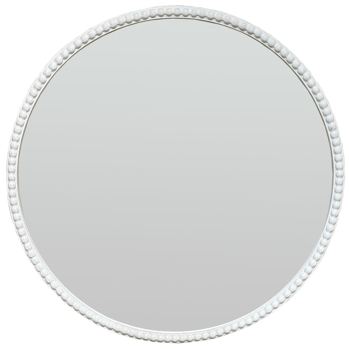 Wall Mirror In Beaded Washed Wooden Frame - Bradford