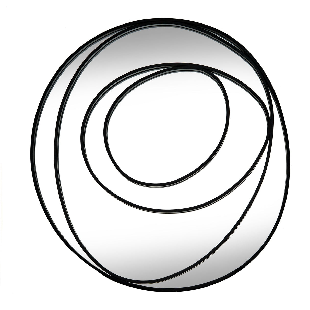 Wall Mirror In Black Swirl-Inspired Frame - Brisa
