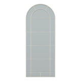 Wall Mirror Large Arched Shaped Window In White Wooden Frame - Norwich