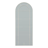 Wall Mirror Large Arched Shaped Window In White Wooden Frame - Norwich