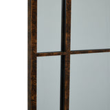 Wall Mirror Large Arched Shaped Window In White Wooden Frame - Norwich