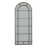 Wall Mirror Large Arched Shaped Window In White Wooden Frame - Norwich